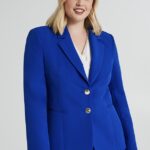 Giacca tailleur blu cina Rinascimento