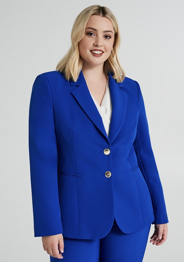 Giacca tailleur blu cina Rinascimento