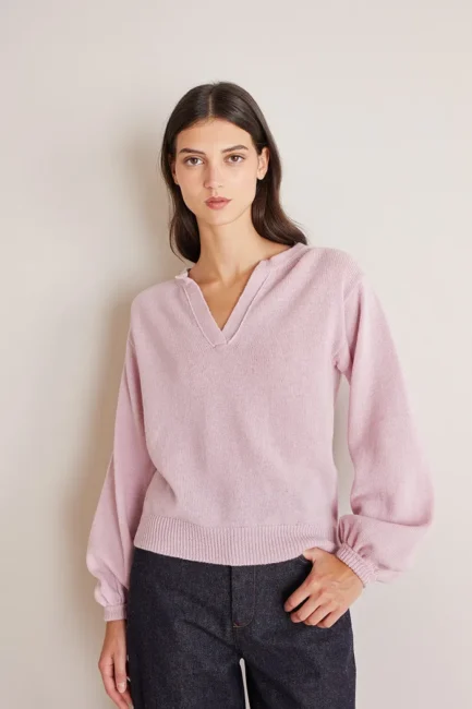 Maglioncino con scollo a V Lazzari in lana merino Maglioncino con scollo a V Lazzari in lana merino