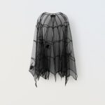 Mantella con ragni da strega Halloween