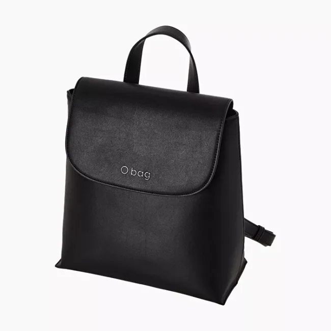 Nuovo zaino O bag in ecopelle nera collezione inverno 2023 2024 Nuovo zaino O bag in ecopelle nera collezione inverno 2023 2024