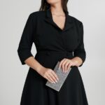 Rinascimento curvy vestito effetto giacca doppiopetto