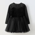 Vestito nero a maniche lunghe ZARA da bambina