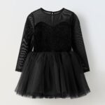 Vestito nero a maniche lunghe ZARA da bambina