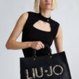 Borsa a mano con maxi logo