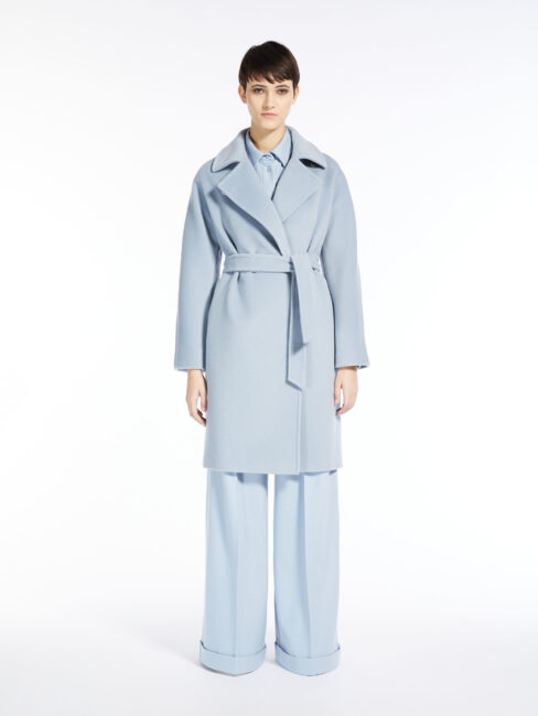 Cappotto a vestaglia Max Mara azzurro Cappotto a vestaglia Max Mara azzurro