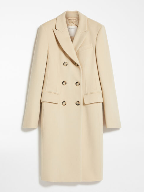 Cappotto sfiancato Max Mara in lana avorio Cappotto sfiancato Max Mara in lana avorio
