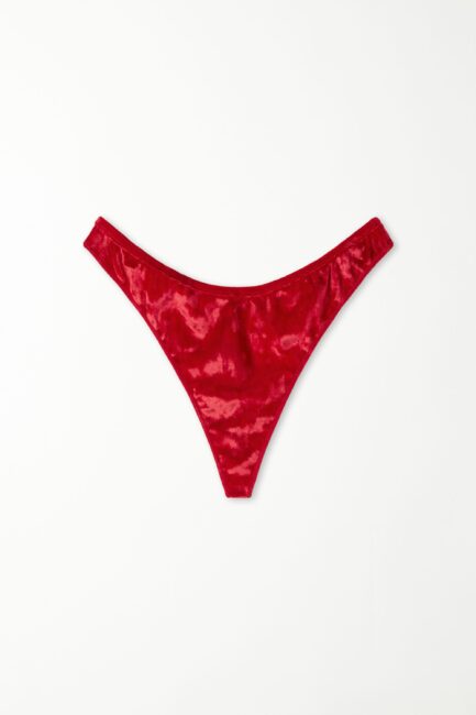 Perizoma in velluto rosso collezione natalizia 2023 Tezenis Perizoma in velluto rosso collezione natalizia 2023 Tezenis