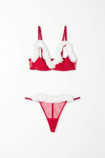 Provocante completo intimo rosso Babbo Natale Tezenis Provocante completo intimo rosso Babbo Natale Tezenis
