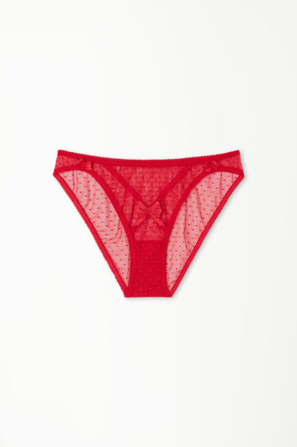 Slip in tulle rosso Natale Tezenis Slip in tulle rosso Natale Tezenis