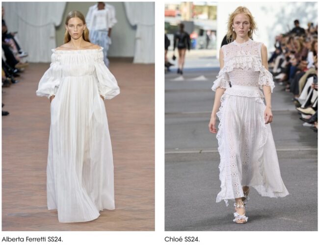 Abito bianco moda estate 2024 Abito bianco moda estate 2024