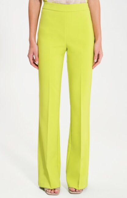 Pantaloni flared a zampa giallo lime Rinascimento primavera 2024 Pantaloni flared a zampa giallo lime Rinascimento primavera 2024