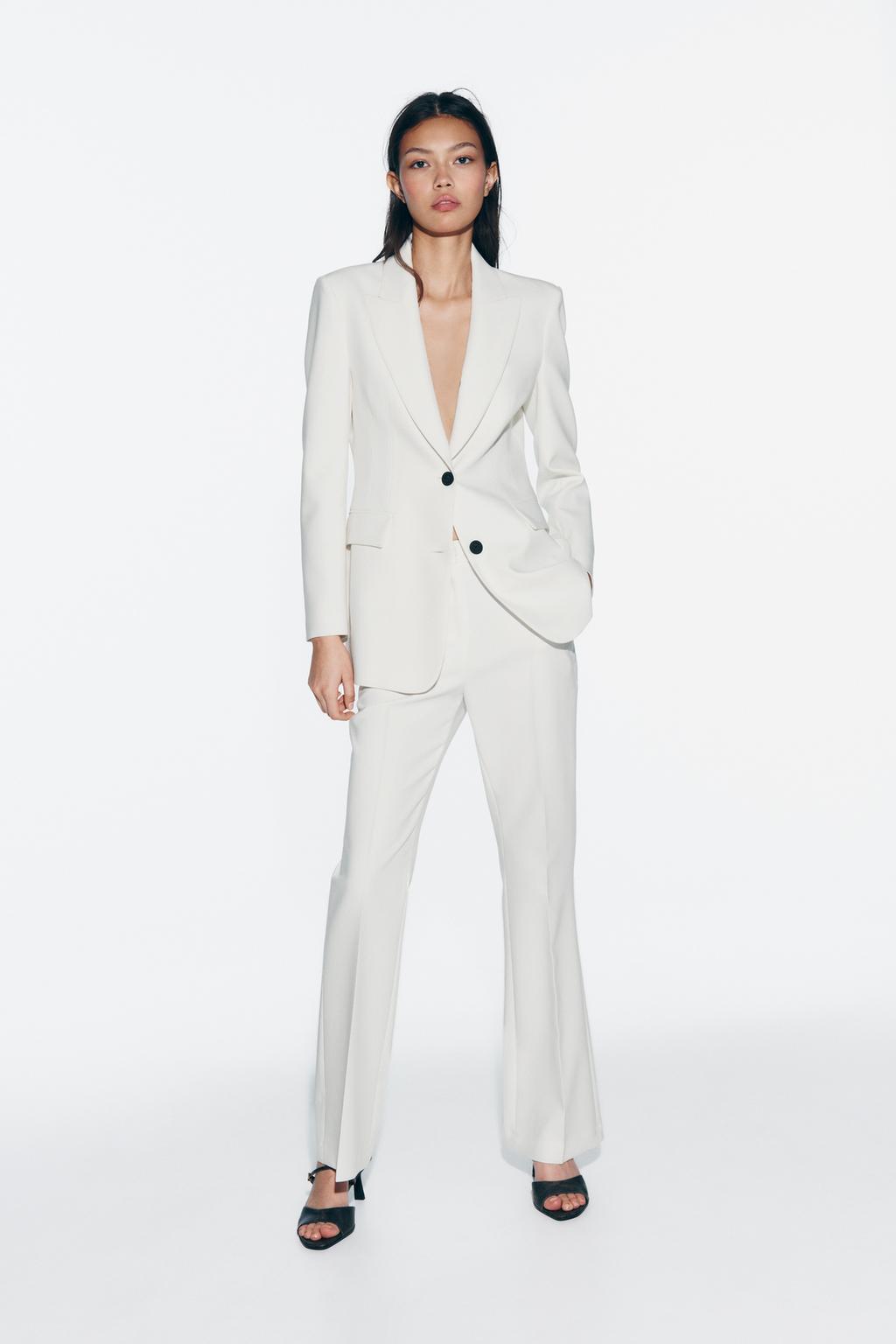Completo giacca pantaloni ZARA bianco