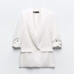 Giacca lunga con maniche arrotolate ZARA