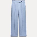 Pantaloni ZARA tailleur azzurro