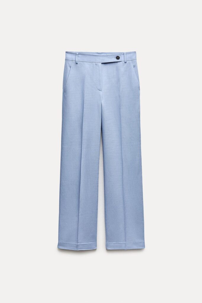 Pantaloni ZARA tailleur azzurro Pantaloni ZARA tailleur azzurro