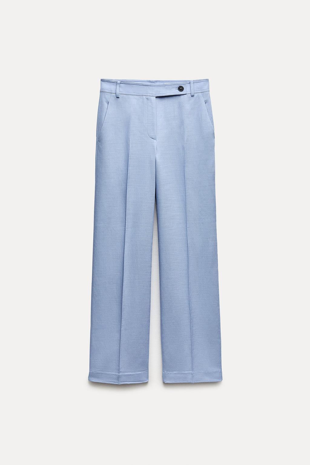 Pantaloni ZARA tailleur azzurro