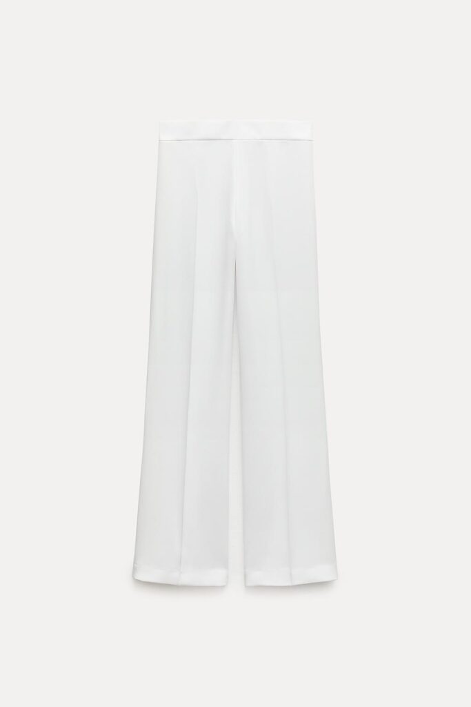 Pantaloni bianchi morbidi ZARA estate 2024 Pantaloni bianchi morbidi ZARA estate 2024
