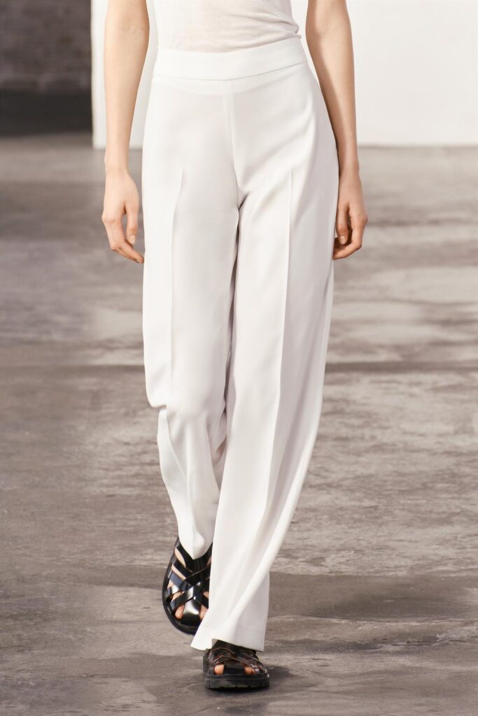 Pantaloni morbidi a vita alta ZARA estate 2024 Pantaloni morbidi a vita alta ZARA estate 2024
