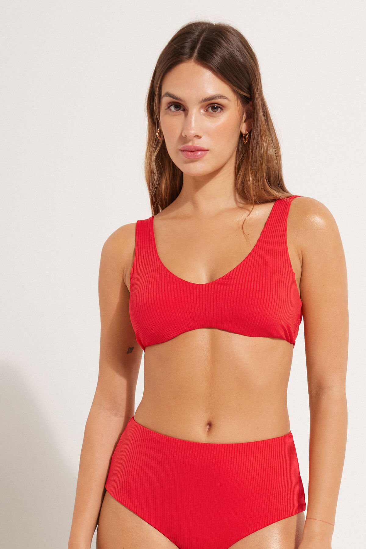 Bikini Tezenis rosso in microfibra riciclata