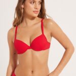 Costume da bagno donna Tezenis rosso in microfibra riciclata
