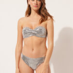 Costume da bagno a fascia metallizzato 2024