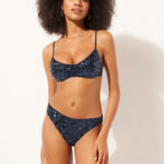 Costume da bagno con paillettes blu Calzedonia nuovi arrivi 2024