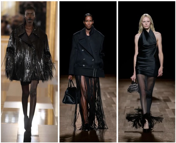 Abiti e Cappotti con frange moda invernale Abiti e Cappotti con frange moda invernale