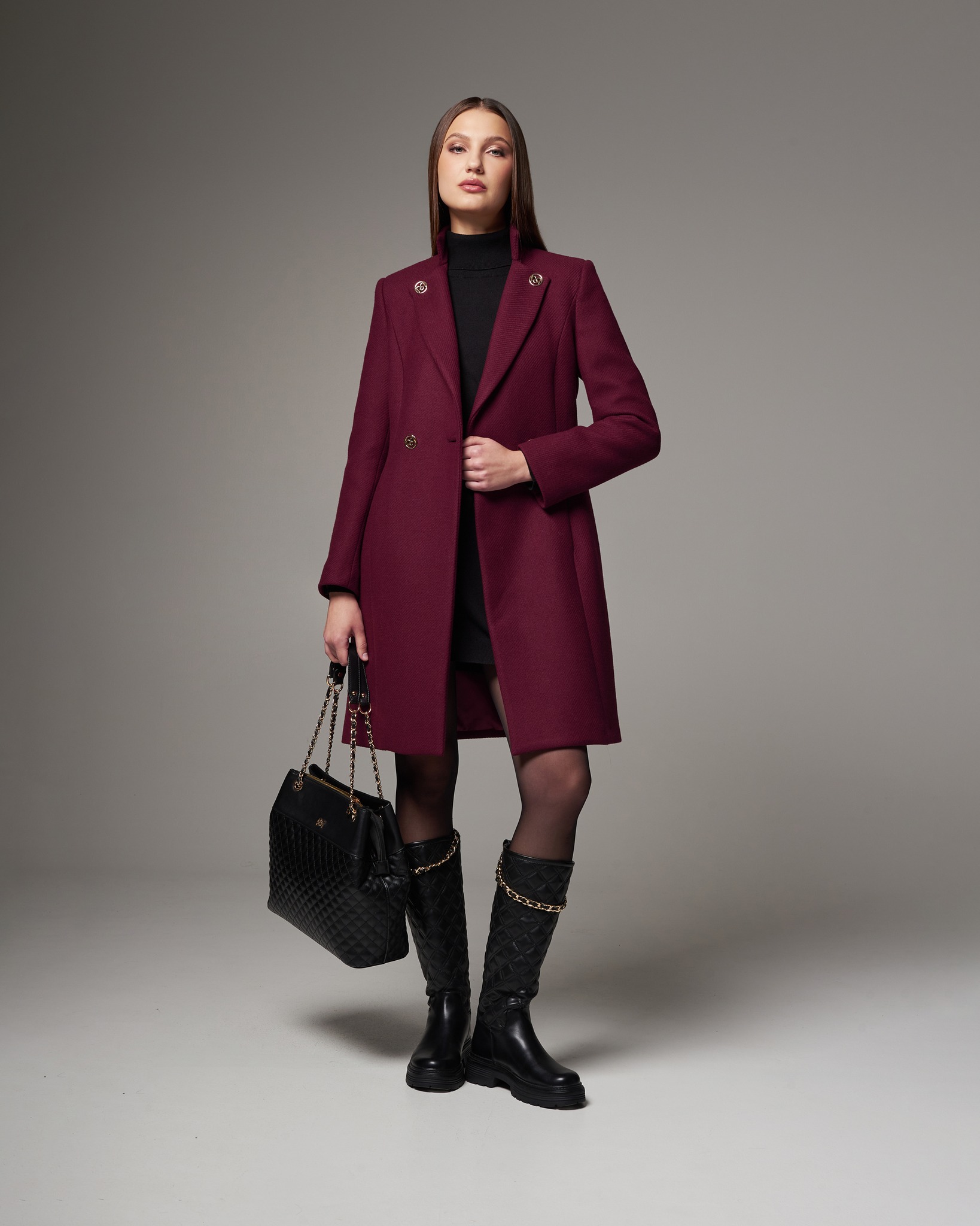 Cappotto bordeaux Rinascimento nuova collezione invernale 2025