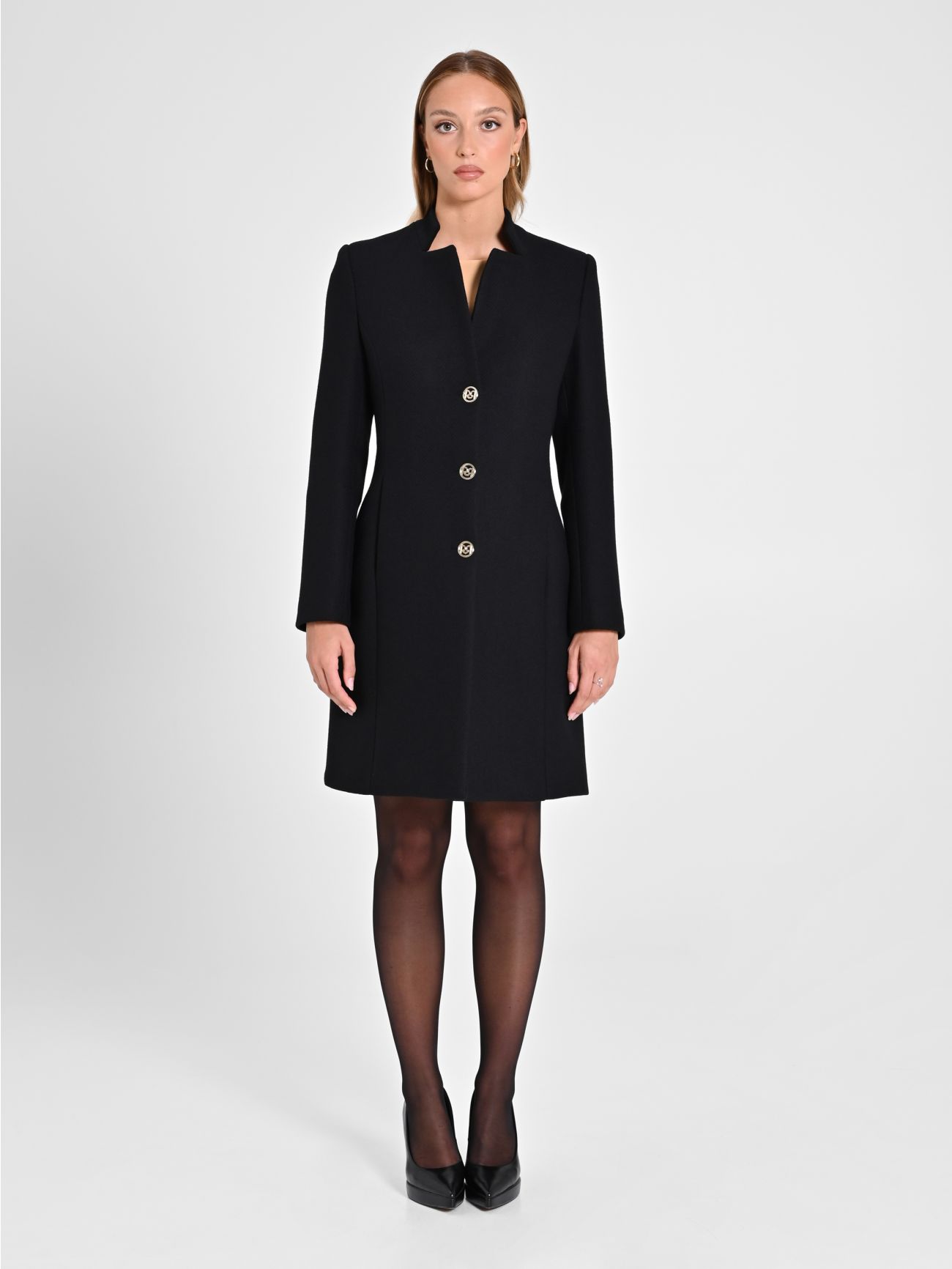 Cappotto nero sfiancato Rinascimento