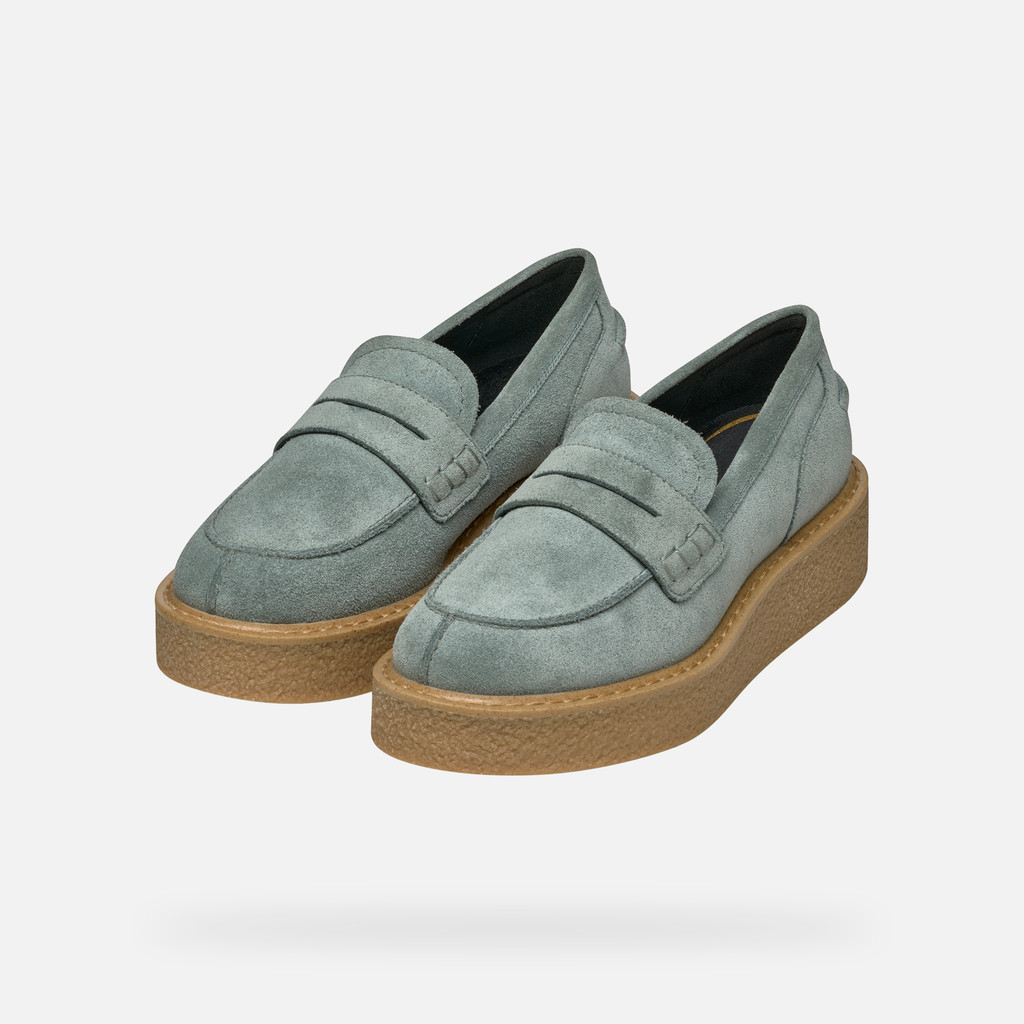 Geox scarpe mocassino in camoscio