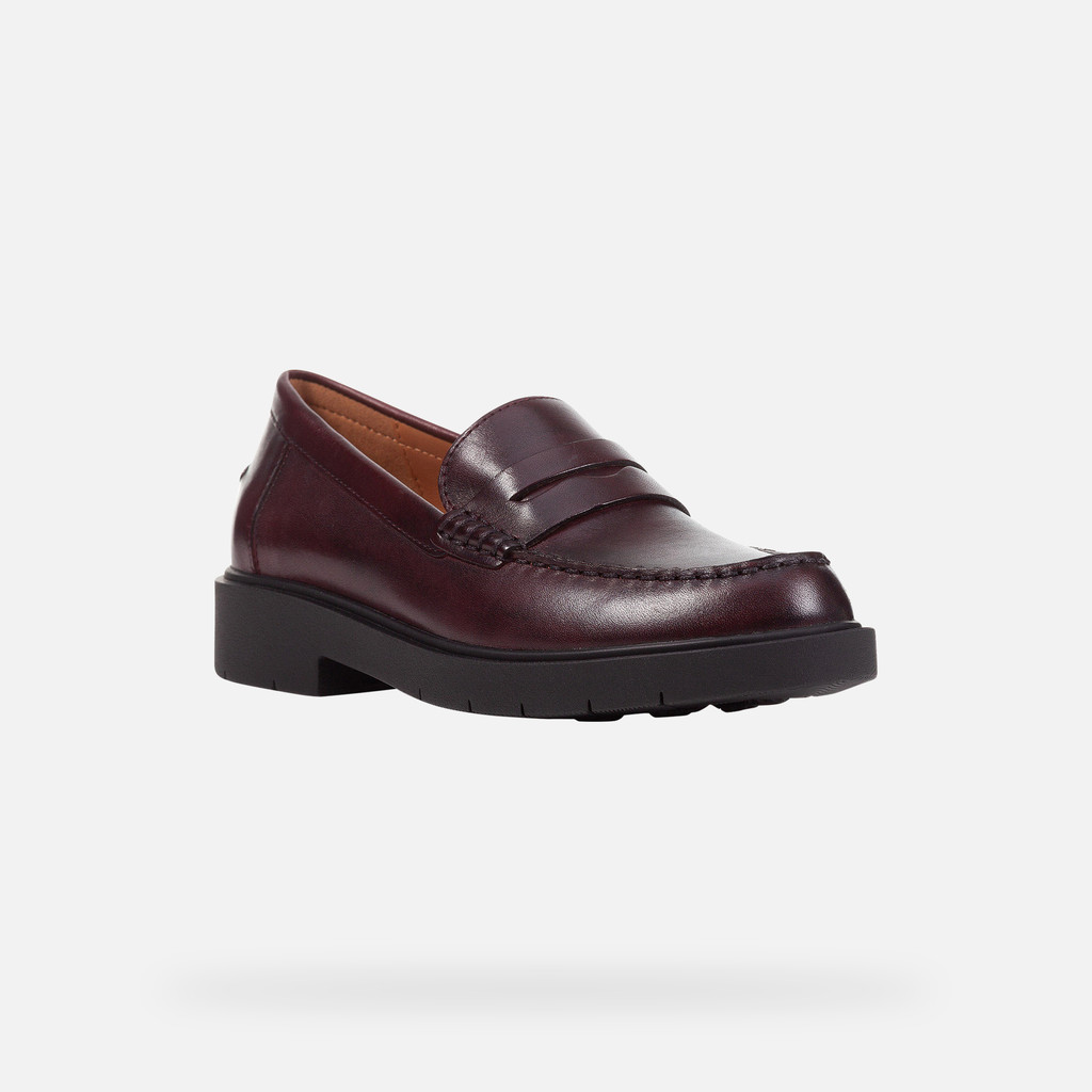 Mocassini bordeaux scuro GEOX nuova collezione