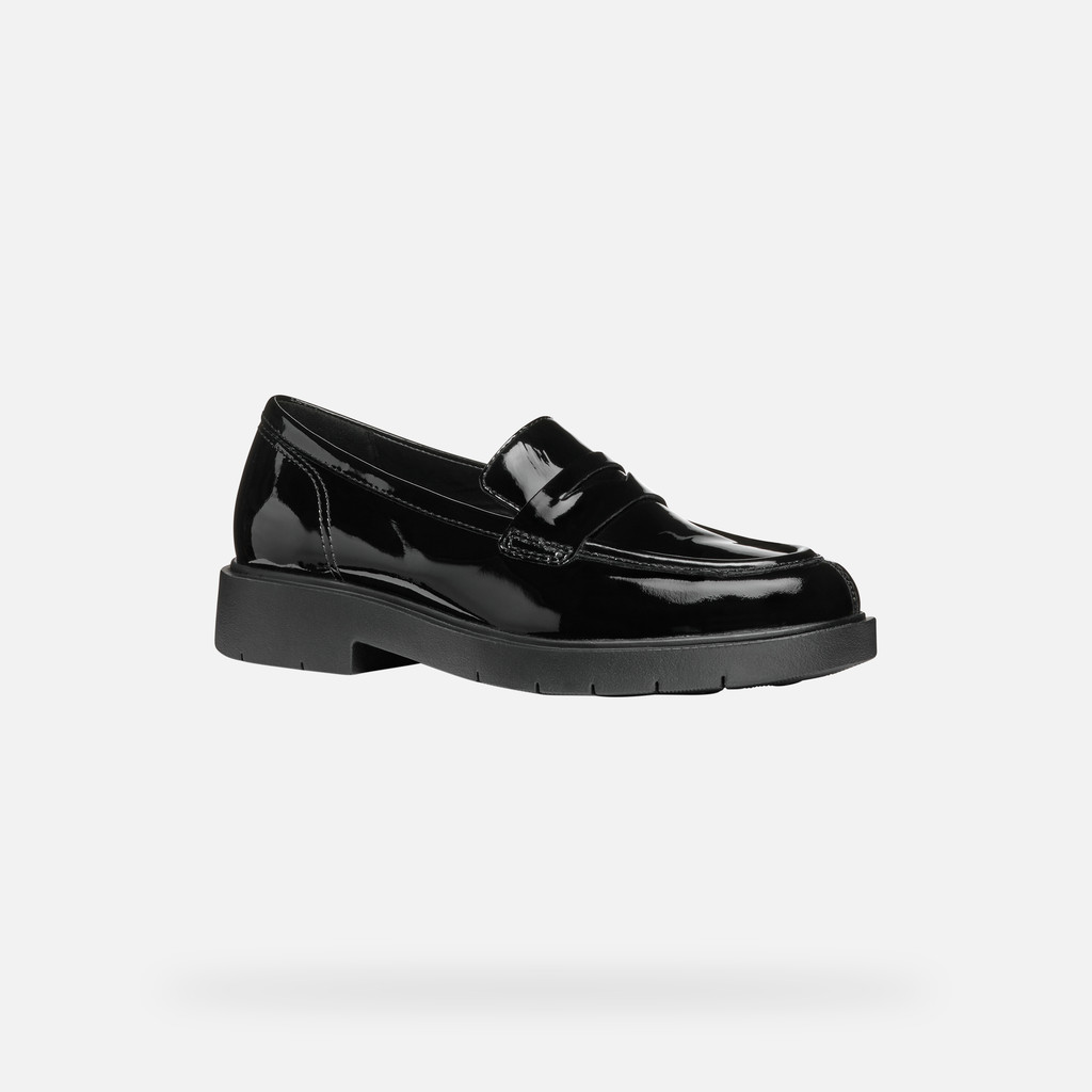 Mocassini in vernice nera GEOX donna inverno 2024 2025