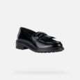 Mocassino nere con frange GEOX