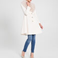 Rinascimento cappotto con collo di ecopelliccia