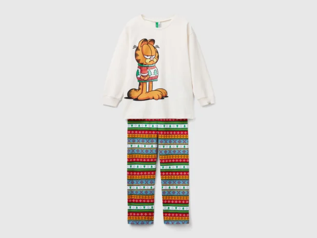 Pigiama lungo bambini Garfiled Benetton 2024 Pigiama lungo bambini Garfiled Benetton 2024