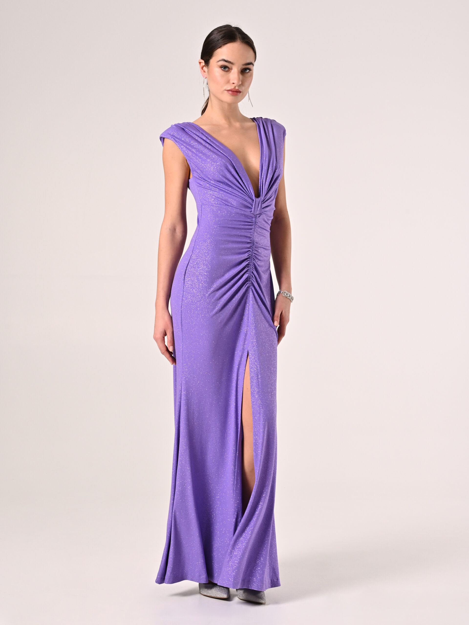 Glamour abito lungo glitter Rinascimento 2025