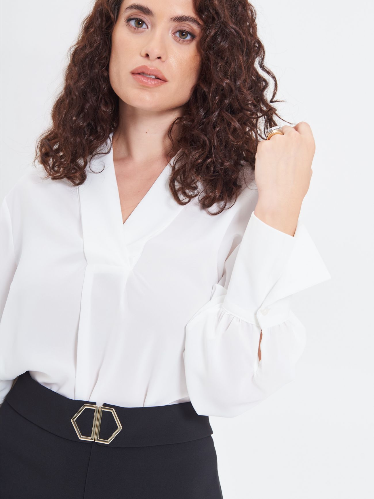 Camicia bianca Rinasciimento curvy