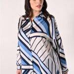 Camicia in raso a righe