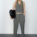 Completo donna elegante gilet e pantaloni ZARA