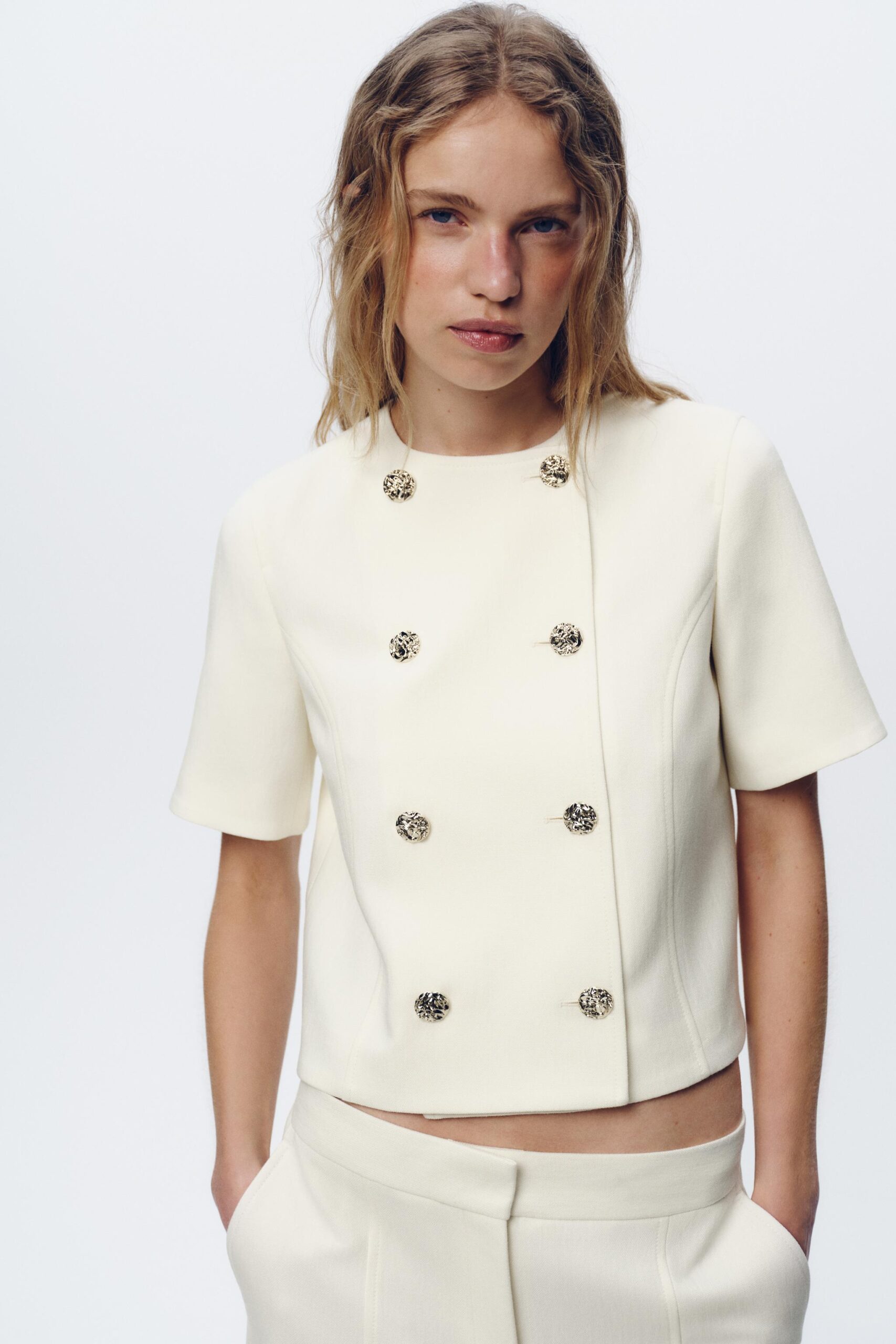 Giacca completo donna Zara a maniche corte estate 2025