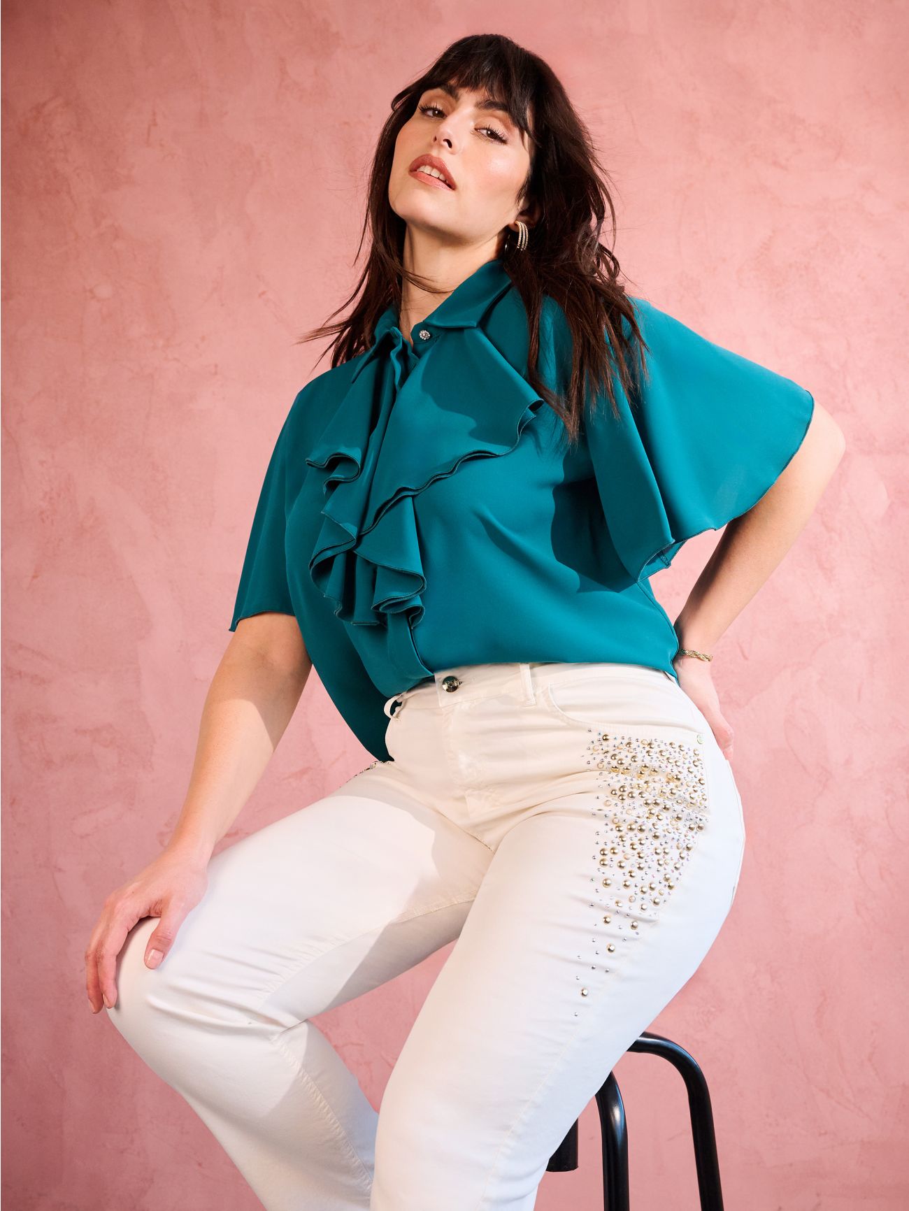 Jeans bianchi curvy Rinascimento primavera estate 2025