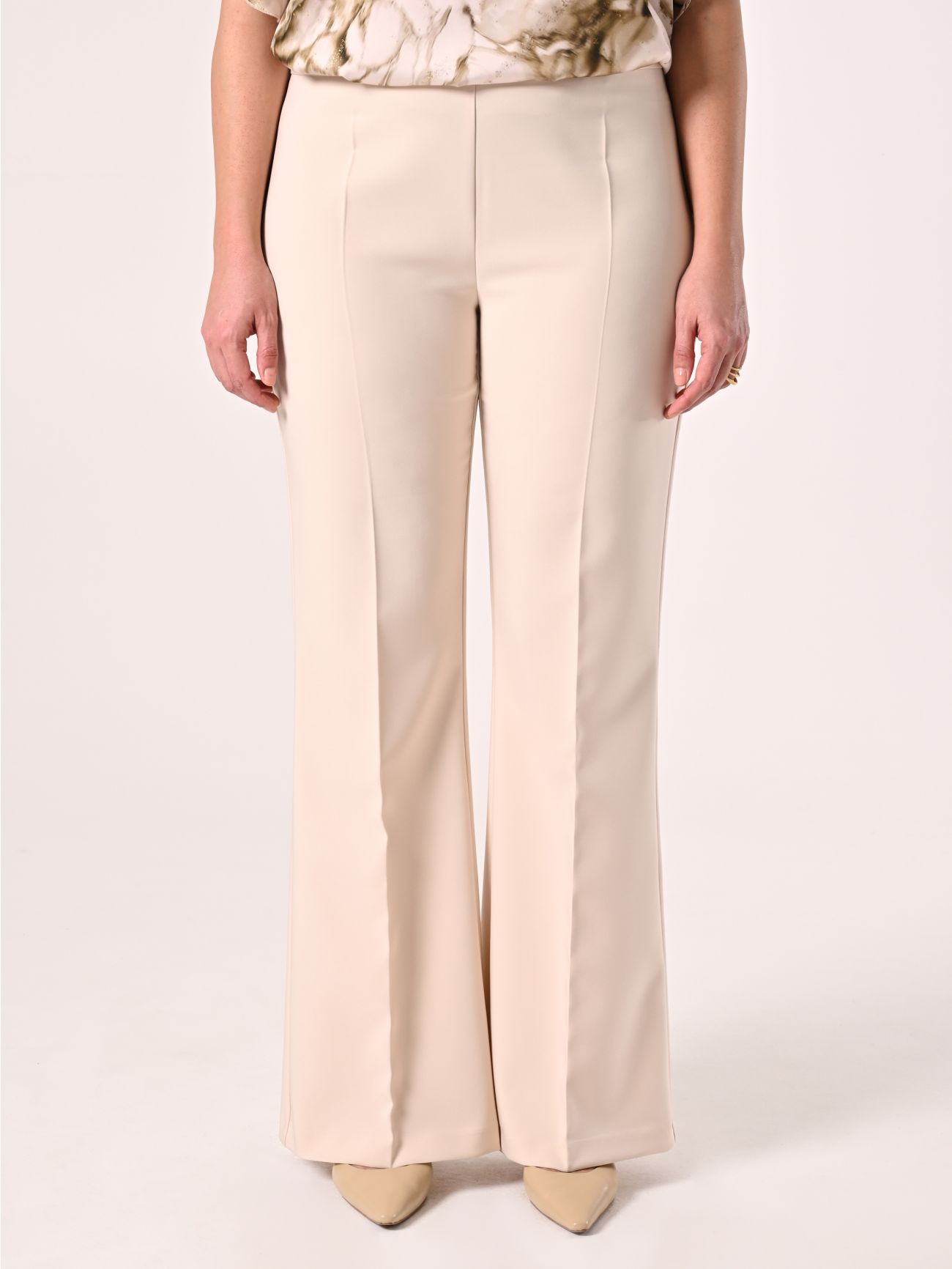 Pantaloni palazzo beige Rinascimento collezione curvy