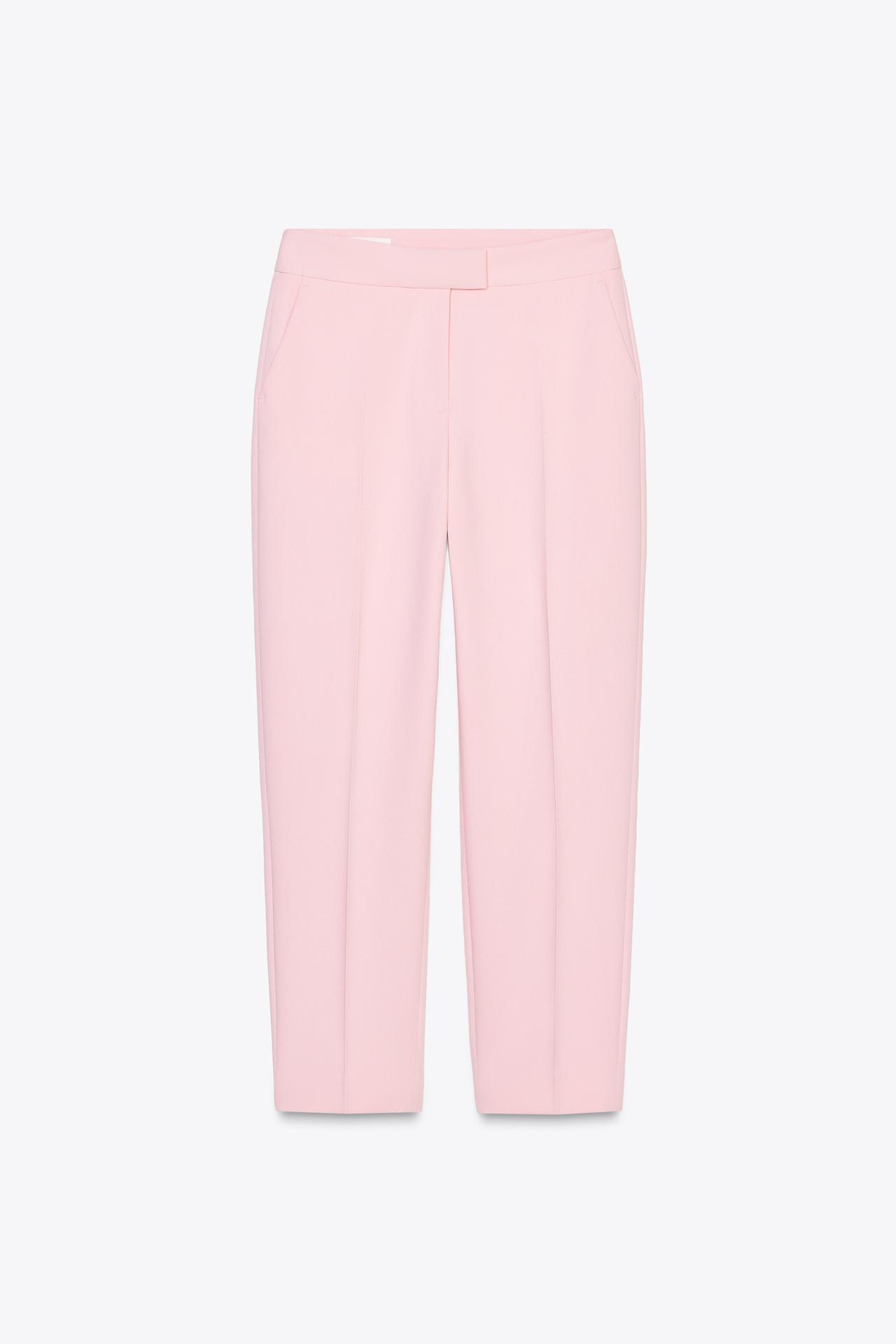 Pantaloni rosa tailleur Zara