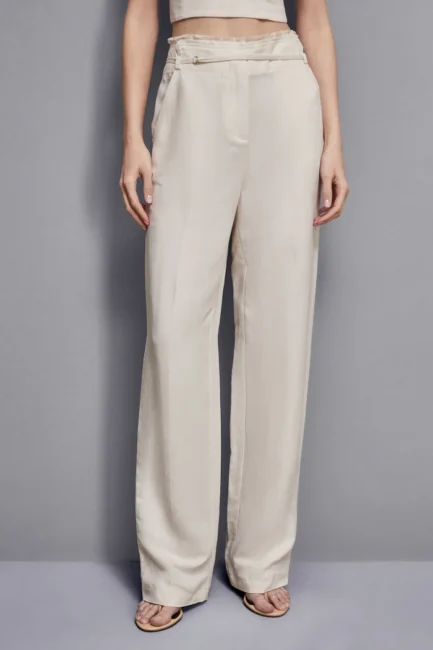Pantaloni tailleur in viscosa lino Pantaloni tailleur in viscosa lino