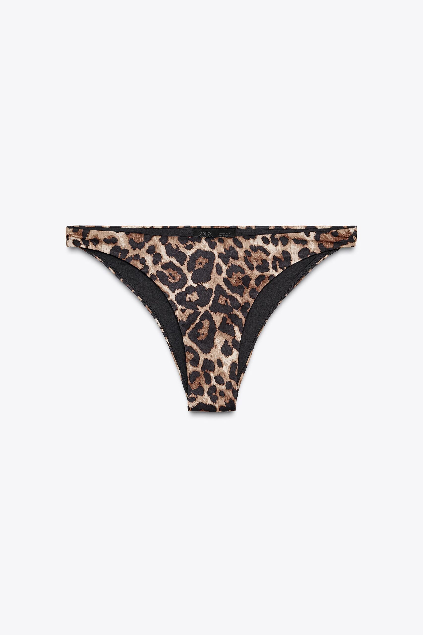 Slip bikini animalier ZARA