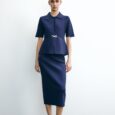 Tailleur Zara con gonna longuette e giacca maniche corte