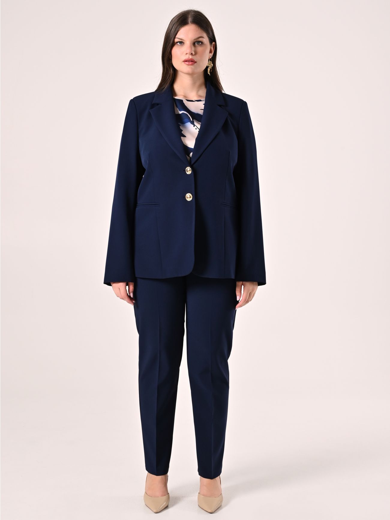 Tailleur blu Rinascimento curvy collezione primavera 2025
