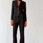 Tailleur donna con giacca con zip