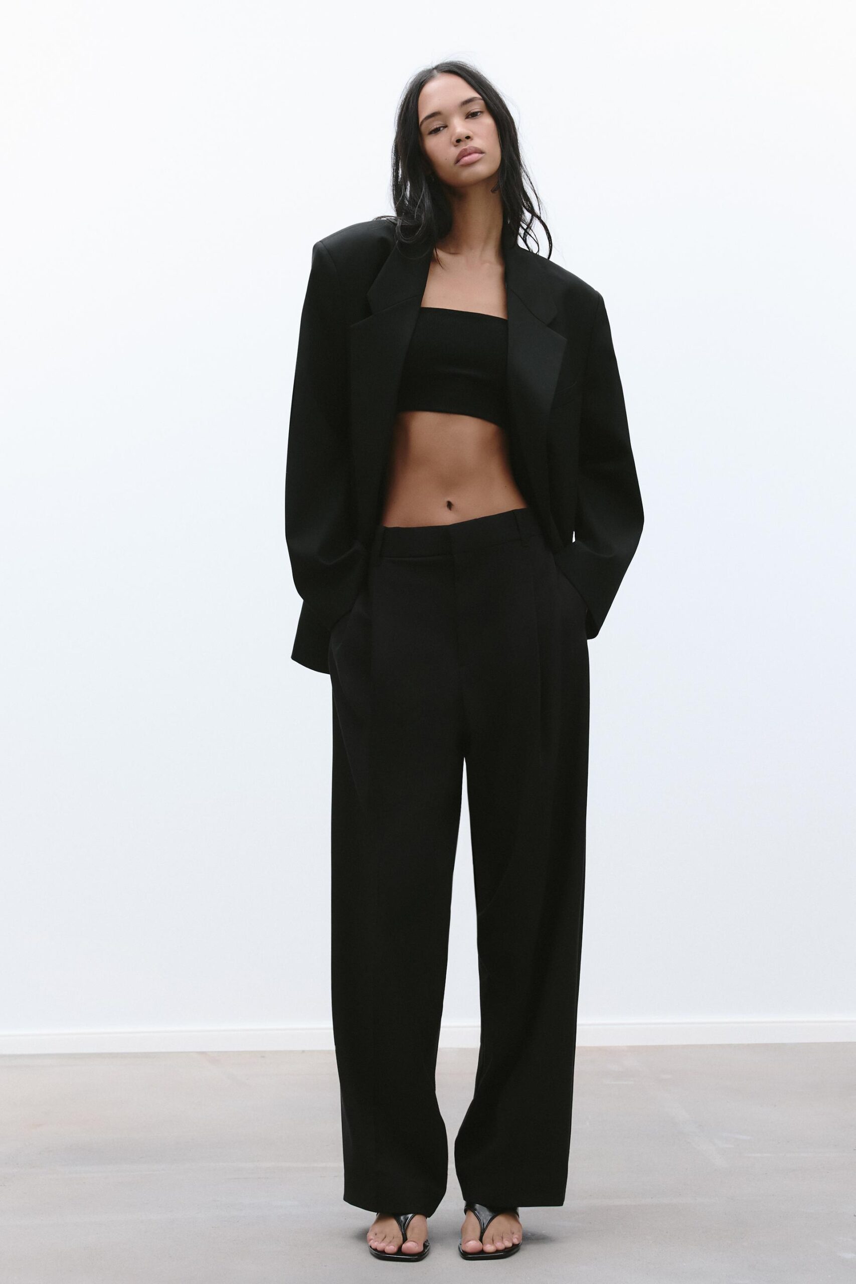 Tailleur nero oversize ZARA